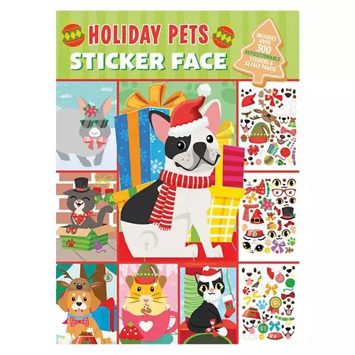 Christmas Wacky Face Stickers - Holiday Pets
