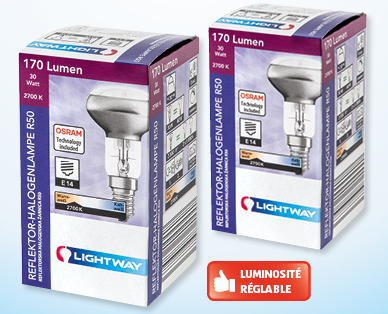 Ampoules halogènes LIGHTWAY