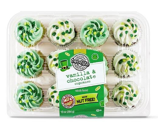 Two-bite 
 St. Patrick's Day Mini Cupcakes