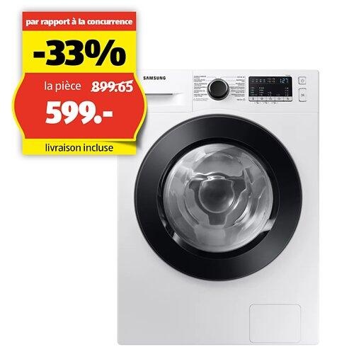 SAMSUNG Lave-linge séchant WD4000, 8 kg / 5 kg, WD80T4049CE/WS, noir