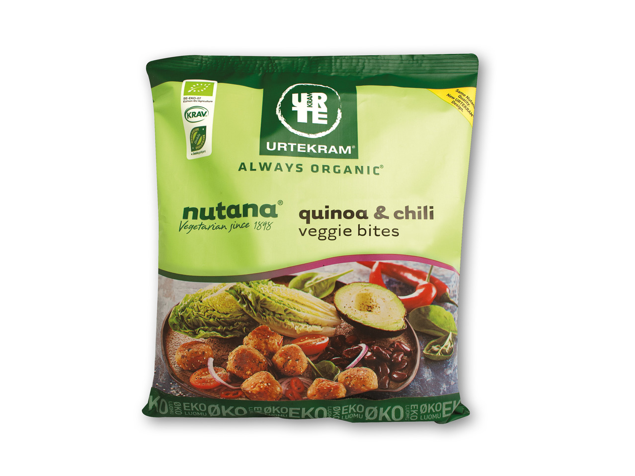 NUTANA Økologiske quinoa og chili veggie bidder
