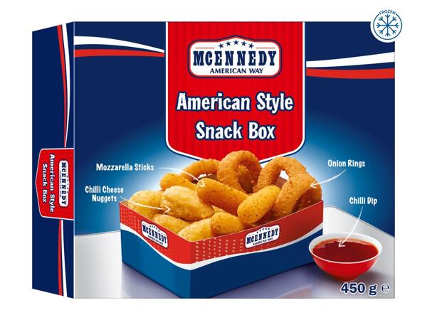 American Snack Box with Chilli Dip