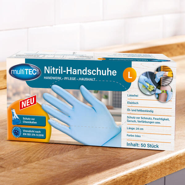 Puderfreie Nitril-Handschuhe 50er