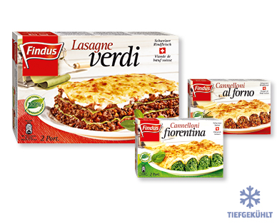 FINDUS(R) Lasagne verdi/Cannelloni fiorentina/Cannelloni al forno