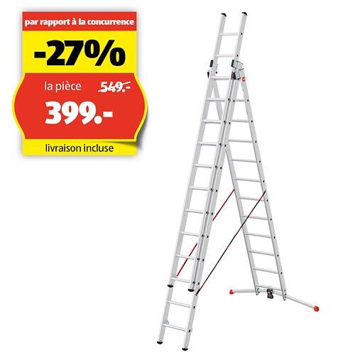 HAILO Échelle S100 ProfiLOT, 3 x 12 échelons