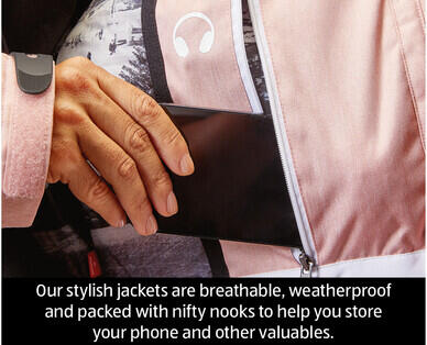 Women's Ski Jacket – Pink with Fur