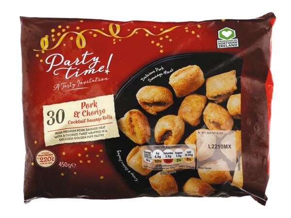 Pork & Chorizo Cocktail Sausage Rolls