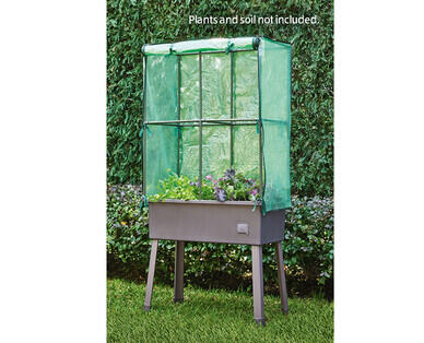 Raised Planter with Greenhouse