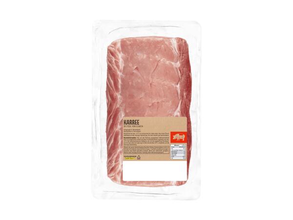 Frisches Schweine-Karree im Ganzen