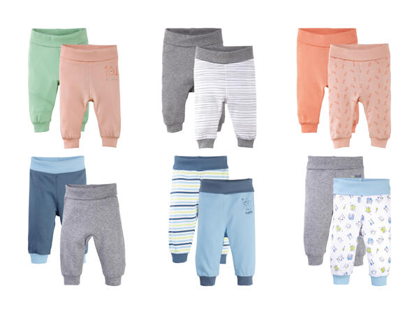 Pantalons molletonnés pour bébé, lot de 2