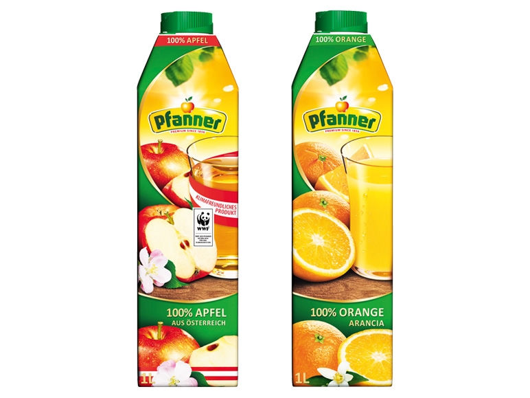 PFANNER Apfel- oder Orangensaft