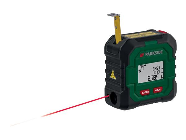 Parkside 4V Cordless 50m Laser Distance Measurer with Tape Measure