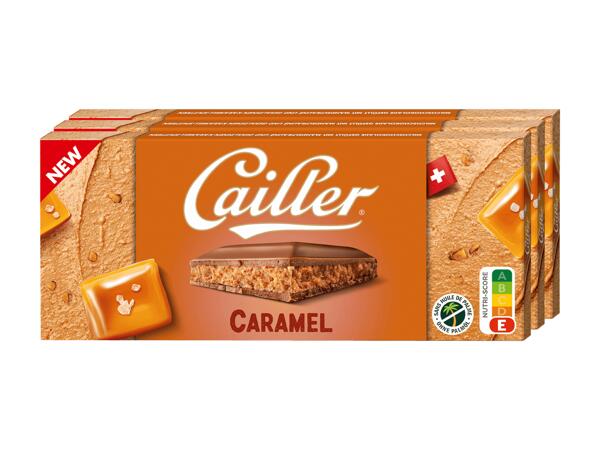 Tablettes de chocolat Caramel Cailler, pack de 3