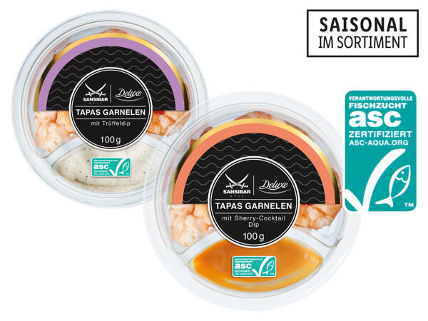 Tapas Garnelen mit Dip