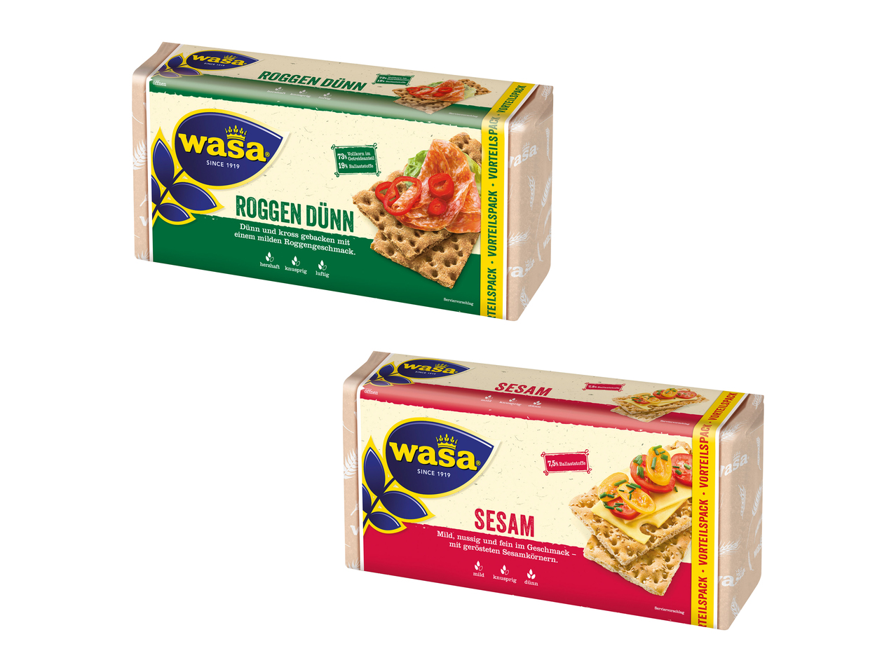 Tartine croustillante sésame/ seigle Wasa