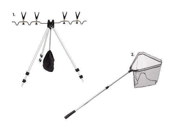 Support de canne à pêche télescopique en aluminium/ épuisette