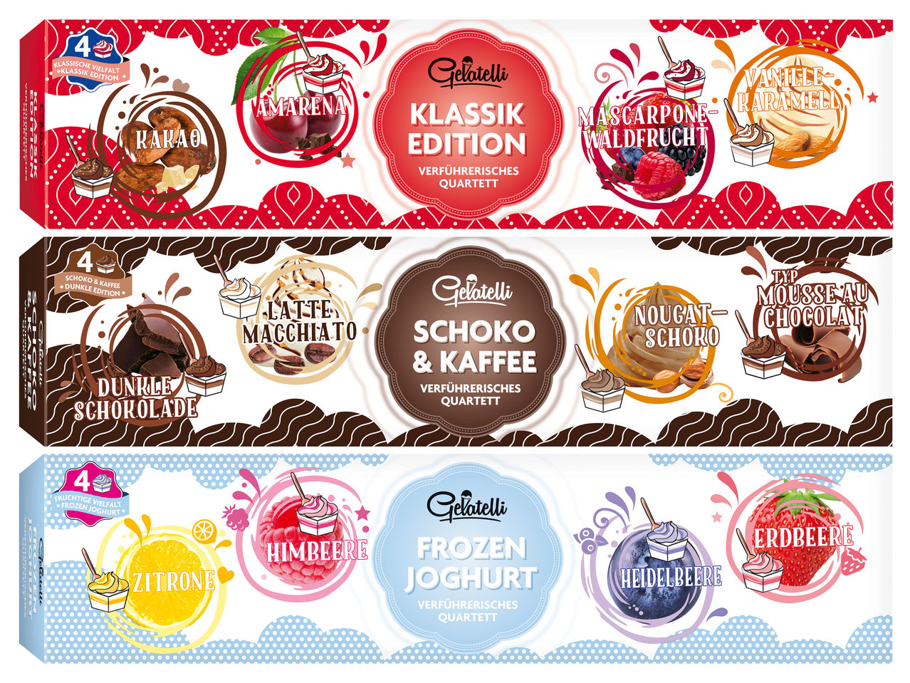 GELATELLI Eis-Quartett