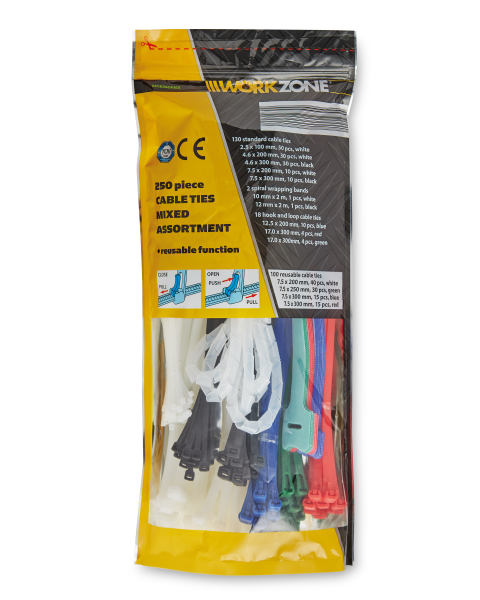 250-Piece Multi-Purpose Cable Ties