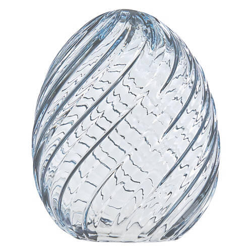 Spring Décor Colored Glass Egg - Blue Multifaced Egg