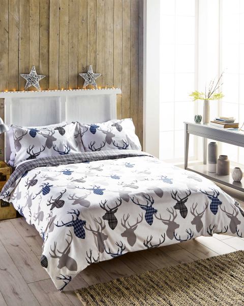 Check Stag King Duvet Set