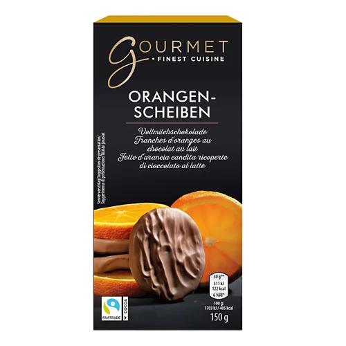 GOURMET FINEST CUISINE Orangenscheiben in Schokolade, Vollmilch