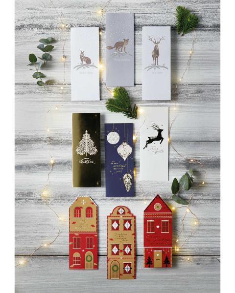 24 Assorted Houses Christmas Cards