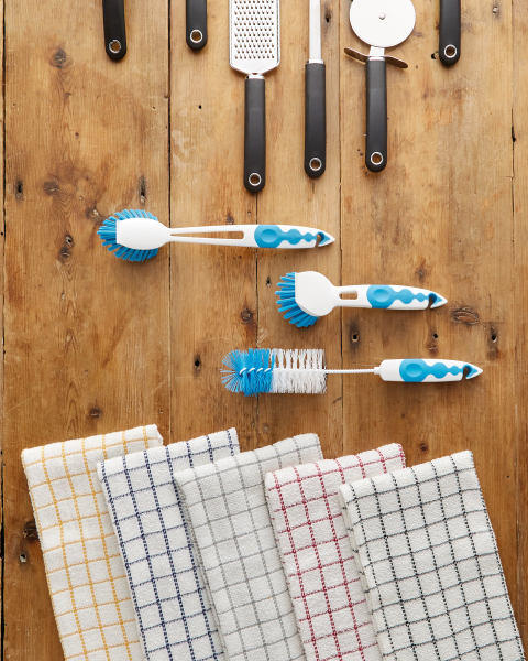 Aqua Kitchen Brush Set