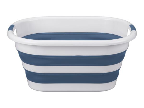 Blue Collapsible Laundry Basket