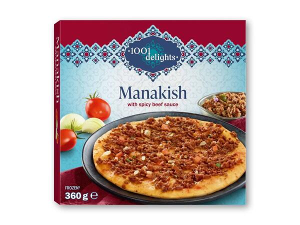Manakish libanesisk-inspireret pizza