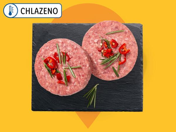 HOVĚZÍ CHEDDAR BURGER