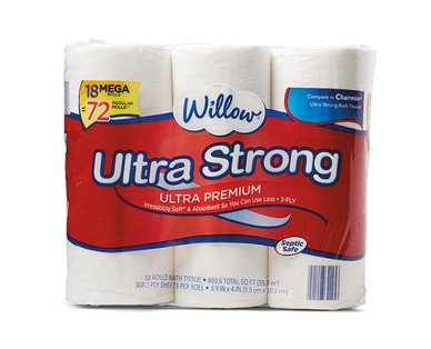 Willow 18 Mega Roll Ultra Strong Bath Tissue