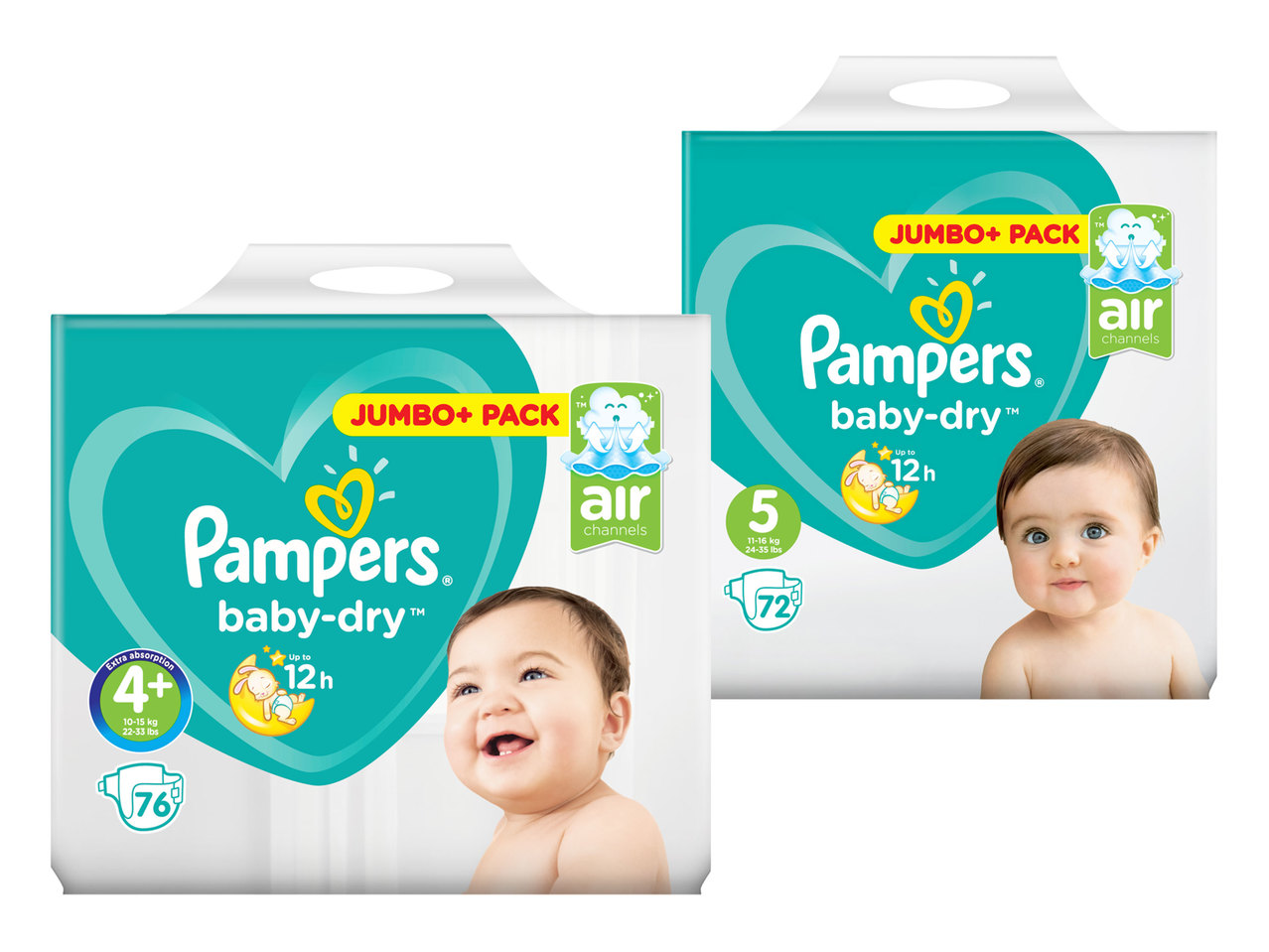 PAMPERS Baby-Dry Windeln Jumbo+Pack