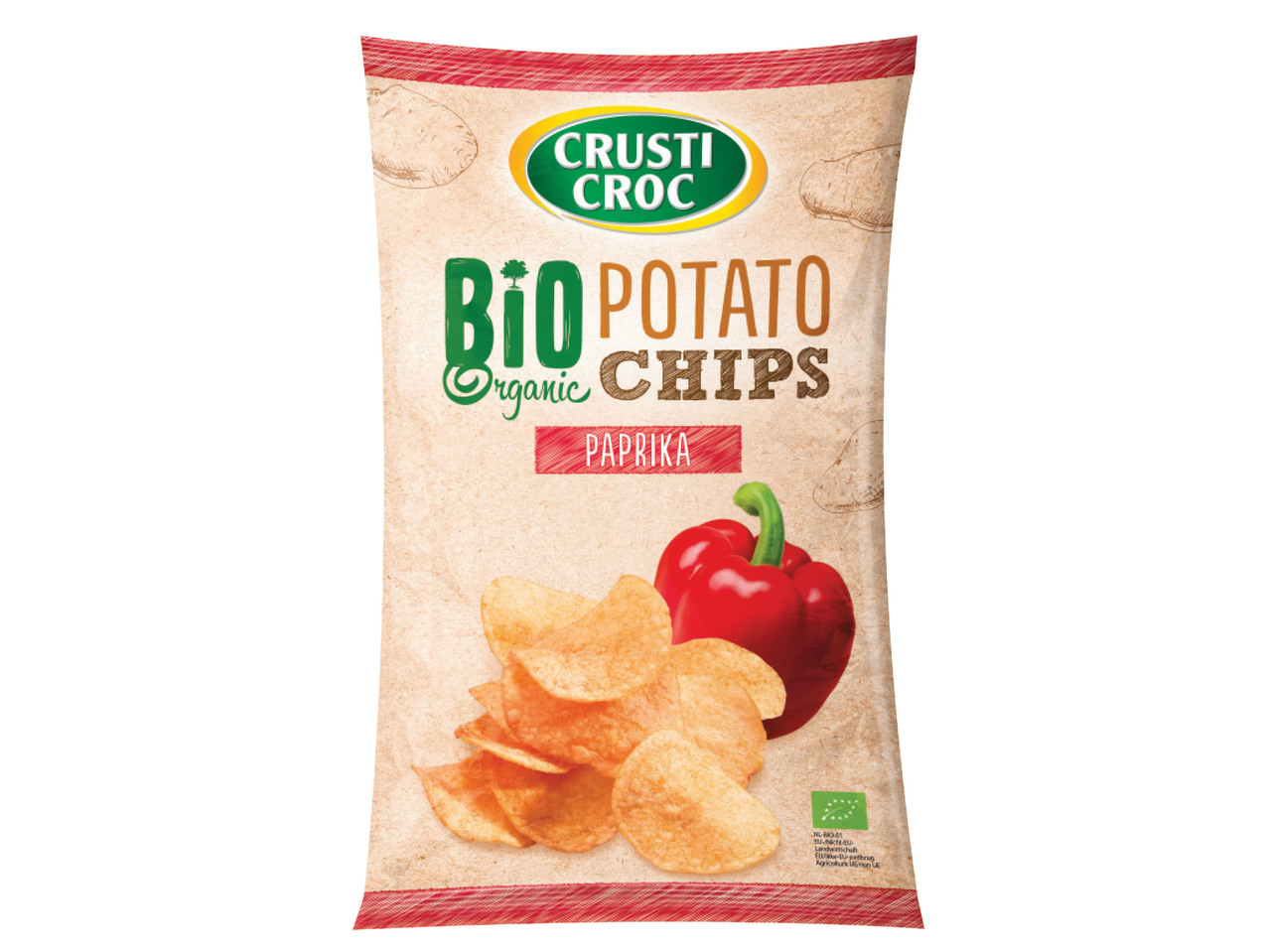 CRUSTI CROC Organic Paprika Potato Crisps