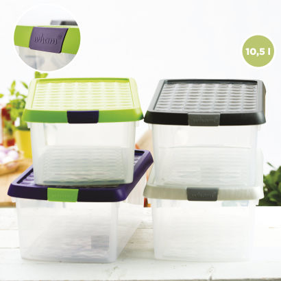 Boîtes de conservation avec fermeture à clip, 2 pcs