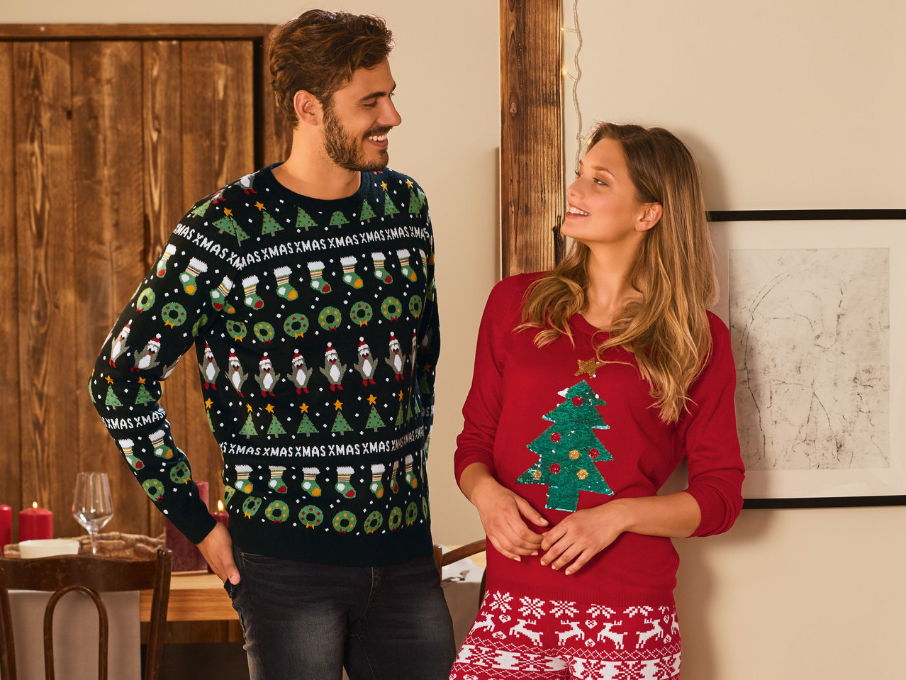 ESMARA(R)/LIVERGY(R) Damen/Herren Weihnachtspullover1