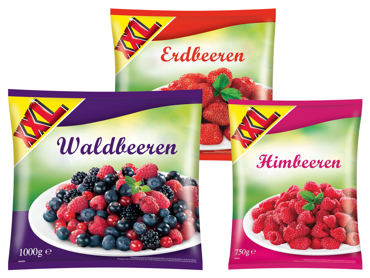 Tiefkühlfrüchte 500/750 g + 250 g gratis