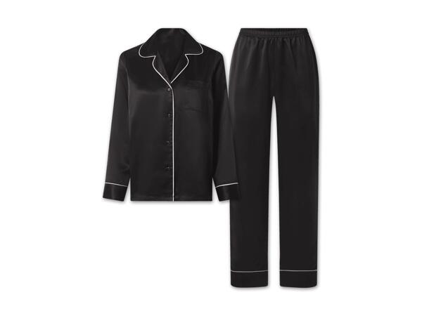 Damen Satin-Pyjama