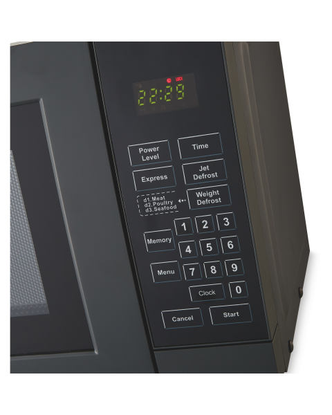 Ambiano Gunmetal Digital Microwave