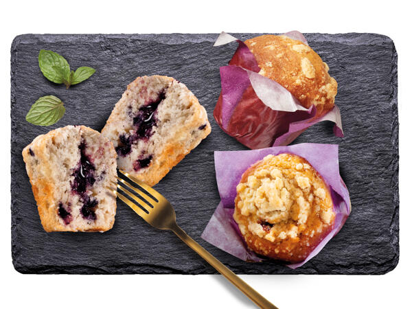 Blaubeermuffin mit Butterstreusel