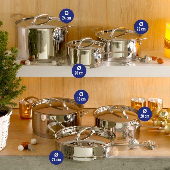 Batterie de cuisine, 6 pcs