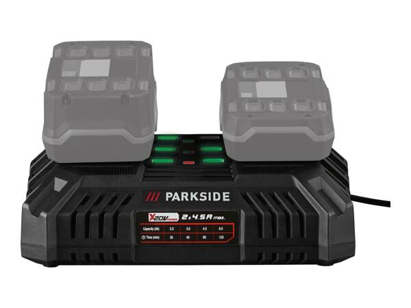 Parkside 20V Dual Battery Charger 2x 4.5A