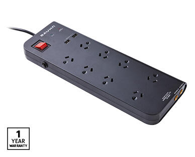8-Way Surge Protector Powerboard