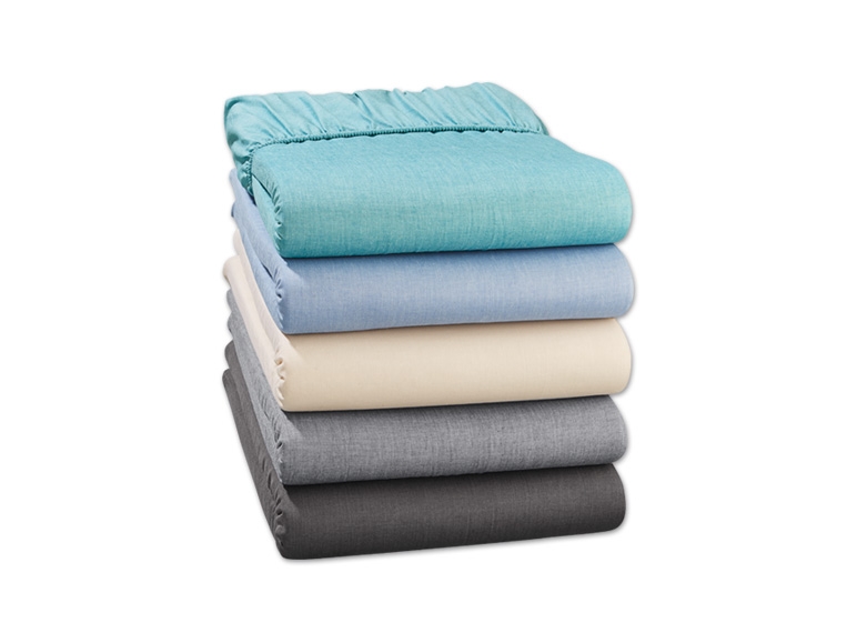 MERADISO(R) Chambray-Spannleintuch, 90-100 x 200 cm
