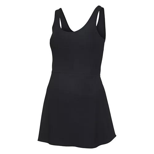 Ladies Premium Sleeveless Athleisure Dress, Black, XL