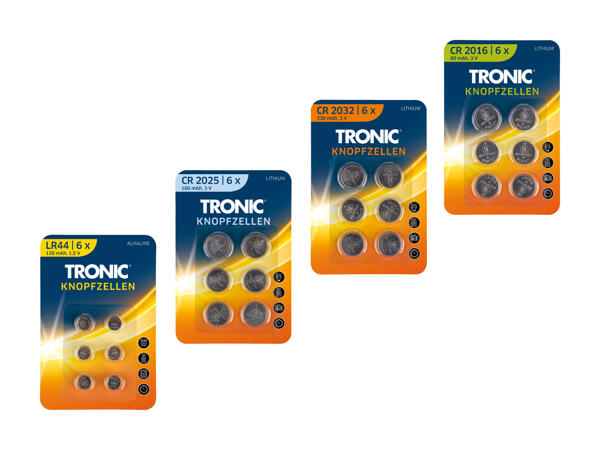 Piles bouton, lot de 6