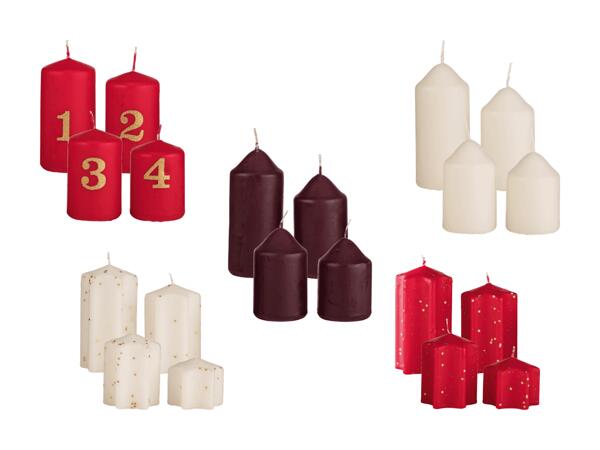 Set de bougies (parfumées) detailles différentes, 4 pièces