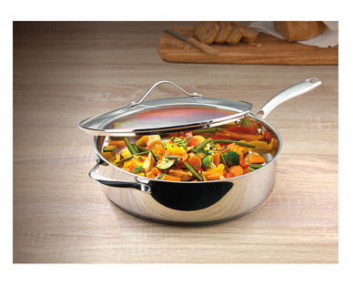 Crofton Chef's Collection 12" Stainless Steel Saute Pan