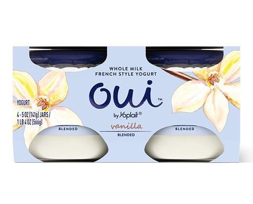 Oui 
 Vanilla or Strawberry French Style Yogurt 4 pk