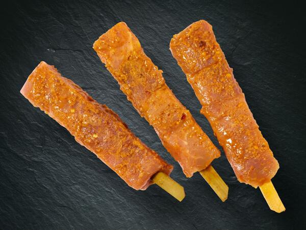 Brochettes satay soja-miel