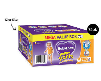 BABYLOVE Walker Nappy Pants Megabox 75pk